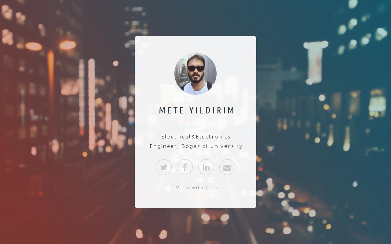 Carrd profile picture for @mete